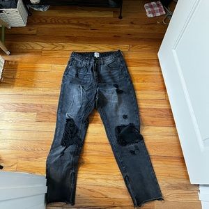 Princess Polly black ripped jeans